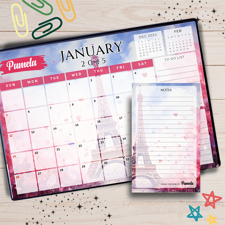 Scenery 2025 2026 A4 Desk Calendar Planner Office Calendar Table