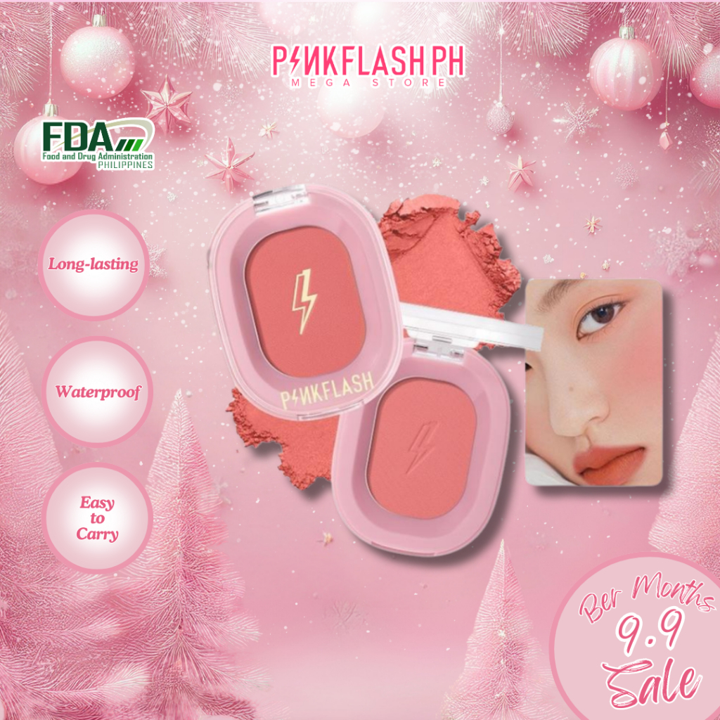 PINKFLASH Face Blush OhMyHoney Soft Powder Naturally Pigmented Matte ...