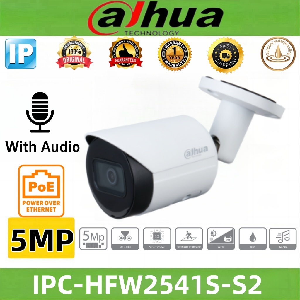 Dahua 2MP/4MP/5MP IR Fixed-focal Bullet WizSense Network Camera With ...