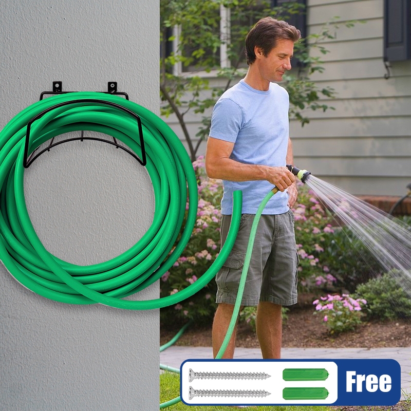 Garden Hose Rack Organizer Metal Hose Rack Hanger Holder Storage Rack ...