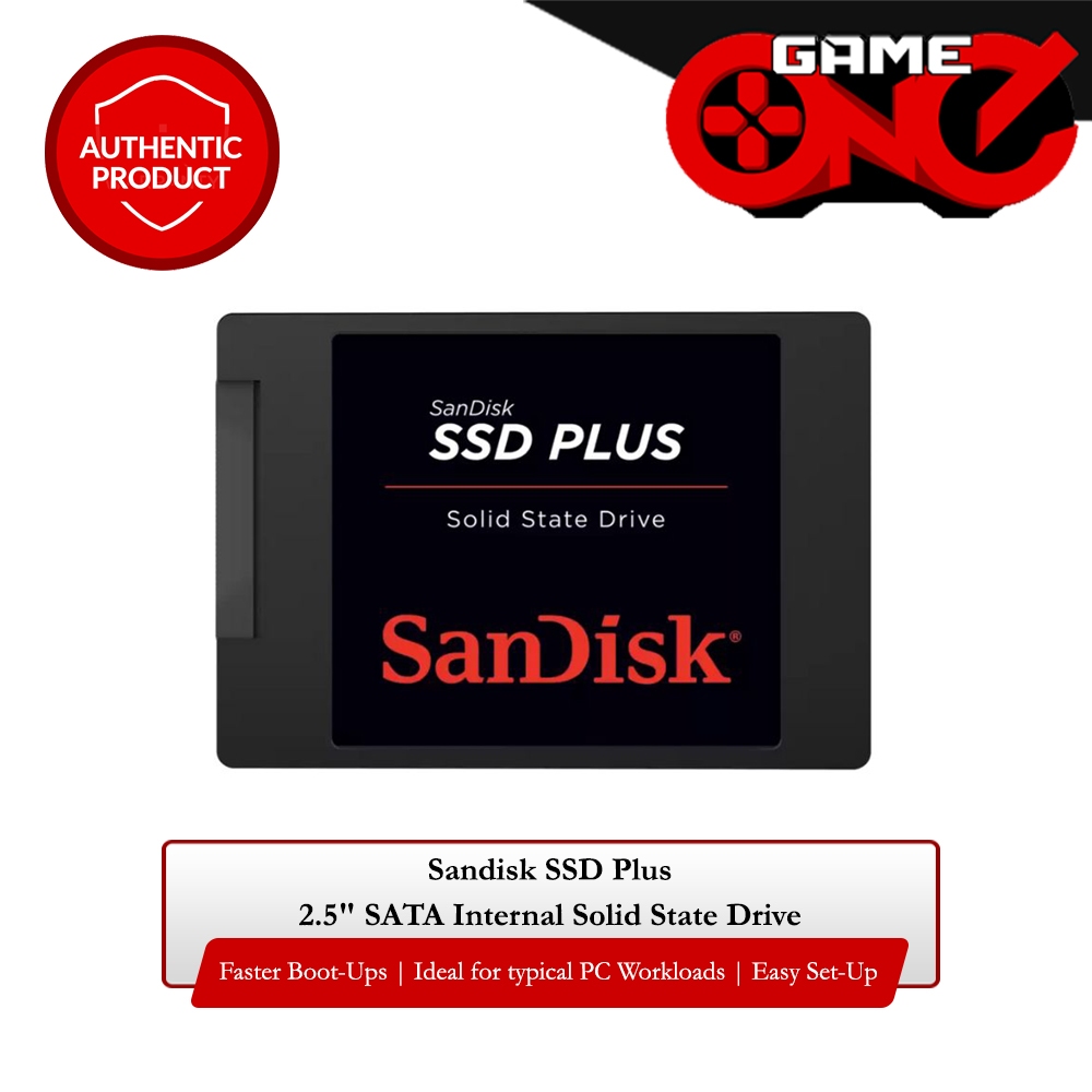 Sandisk SSD Plus 2.5" SATA Internal Solid State Drive (SDSSDA-1T00-G27 ...