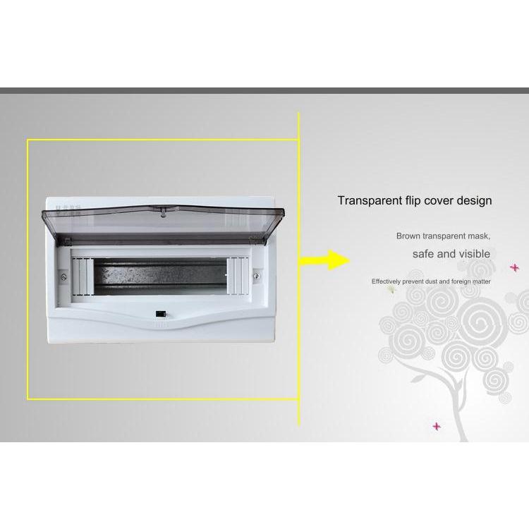 MBC plastic distribution box circuit breaker panel box open and ...