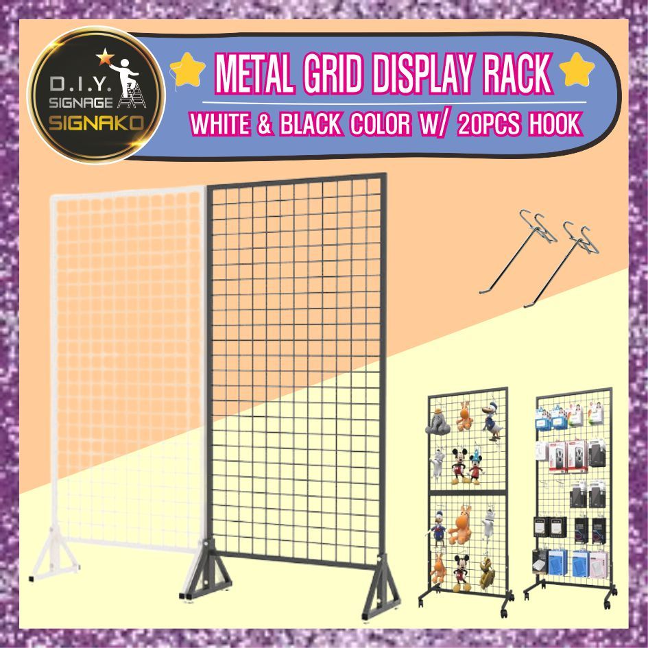 Metal Grid Display Rack / Jewelry Mobile Accessories Market Store Wire ...