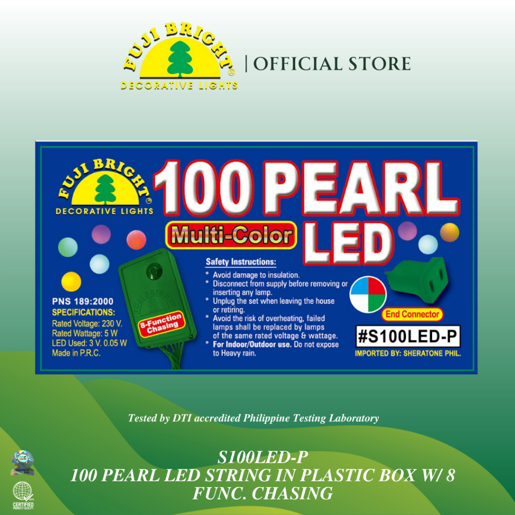 Fuji Bright 100 Pearl LED String With 8 Function Chasing and End ...