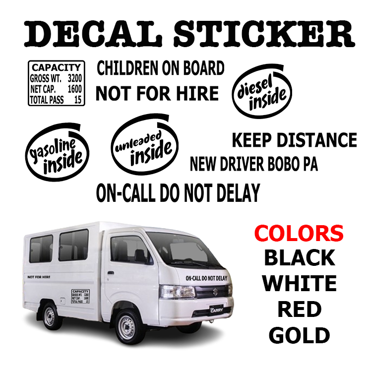 KEEP DISTANCE, NOT FOR HIRE DECAL STICKER FOR DELIVERY VAN AND MINI ...