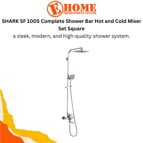 SHARK SF 1005 Complete Shower Bar Hot and Cold Mixer Set Square ...