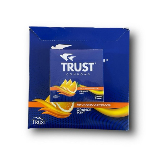 Trust Condom Orange Scent Box of 24x3 (72 condoms) | Shopee Philippines