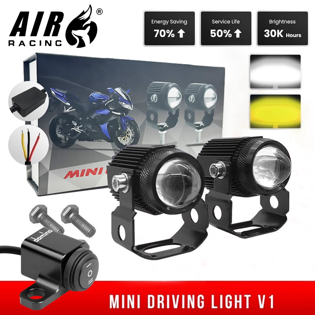 Super Bright Mini Driving Light White+Yellow Pair of Universal V1 High ...