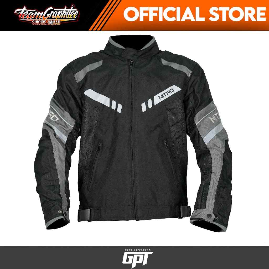NITRO JK65 RIDING JACKET BLACK-GRAY | Shopee Philippines