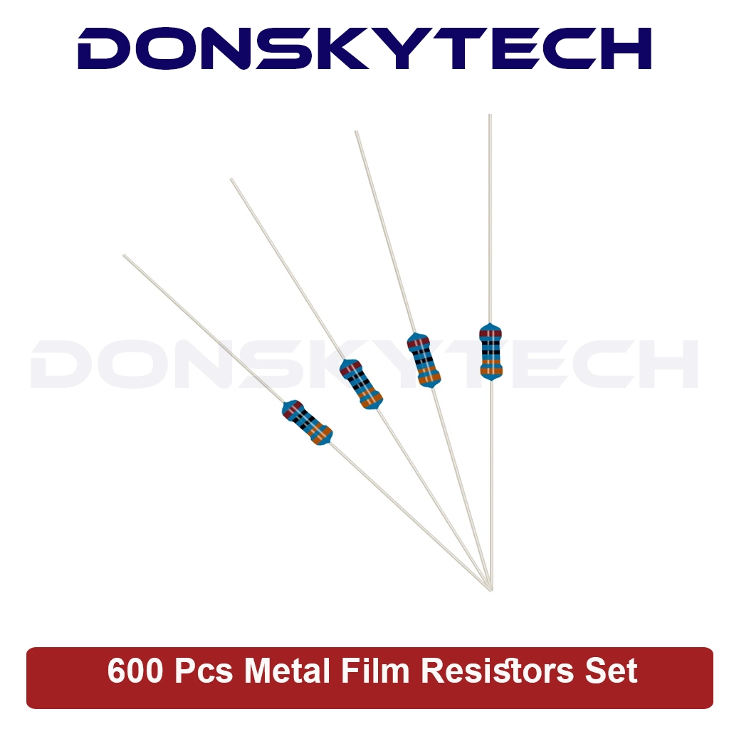 600pcs/set Metal Film Resistor Kit 30 Kinds 1/4W 1% Resistance Assorted ...