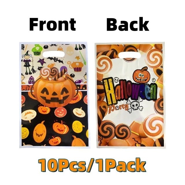 10Pcs/Pack Happy Halloween Gift Bag Decorations Theme Party Supplies