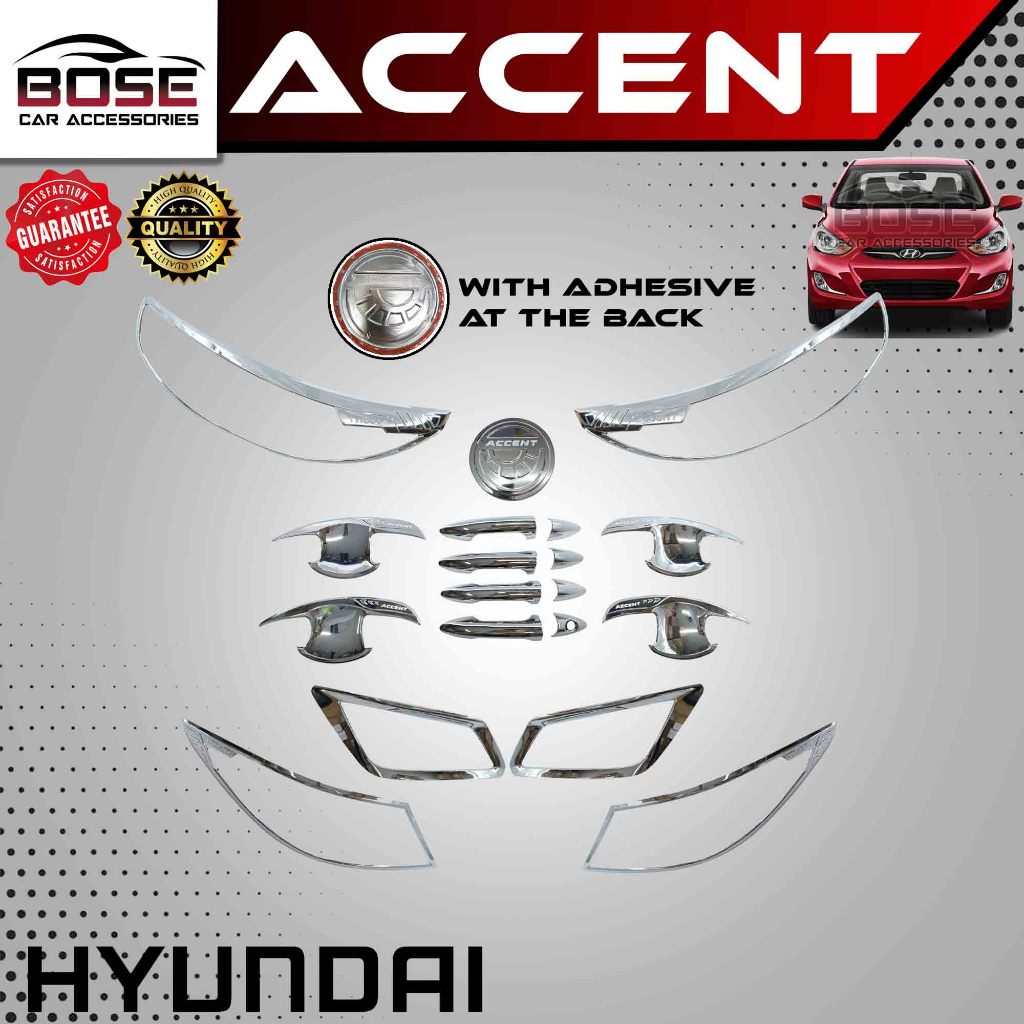 Hyundai Accent Sedan Garnish Cover Set Chrome 2012 - 2018 / Accent ...