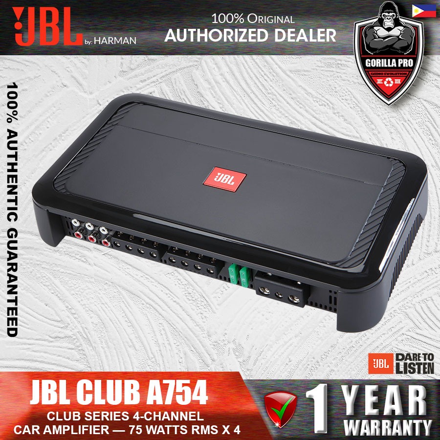 Amplificateur Voiture 4 Canaux 4x75W - JBL Club A754 | Haute Performance