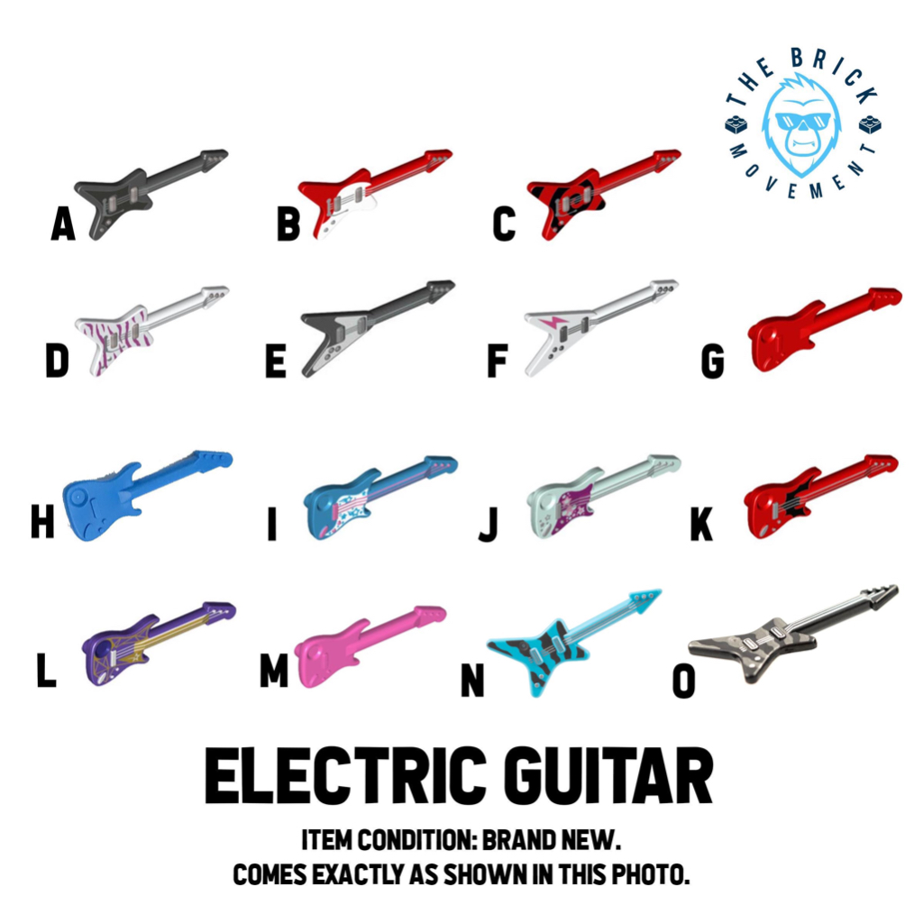 LEGO® ACCESSORIES - MUSICAL INSTRUMENT - Electric Guitar | Shopee ...