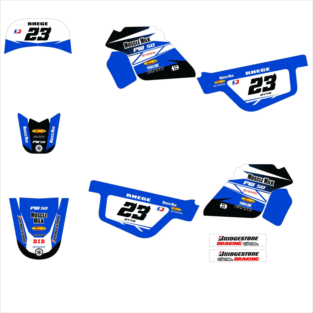 Yamaha PW 50 ( 2016 - 2022 ) Graphics kit Sticker Decal | Shopee ...