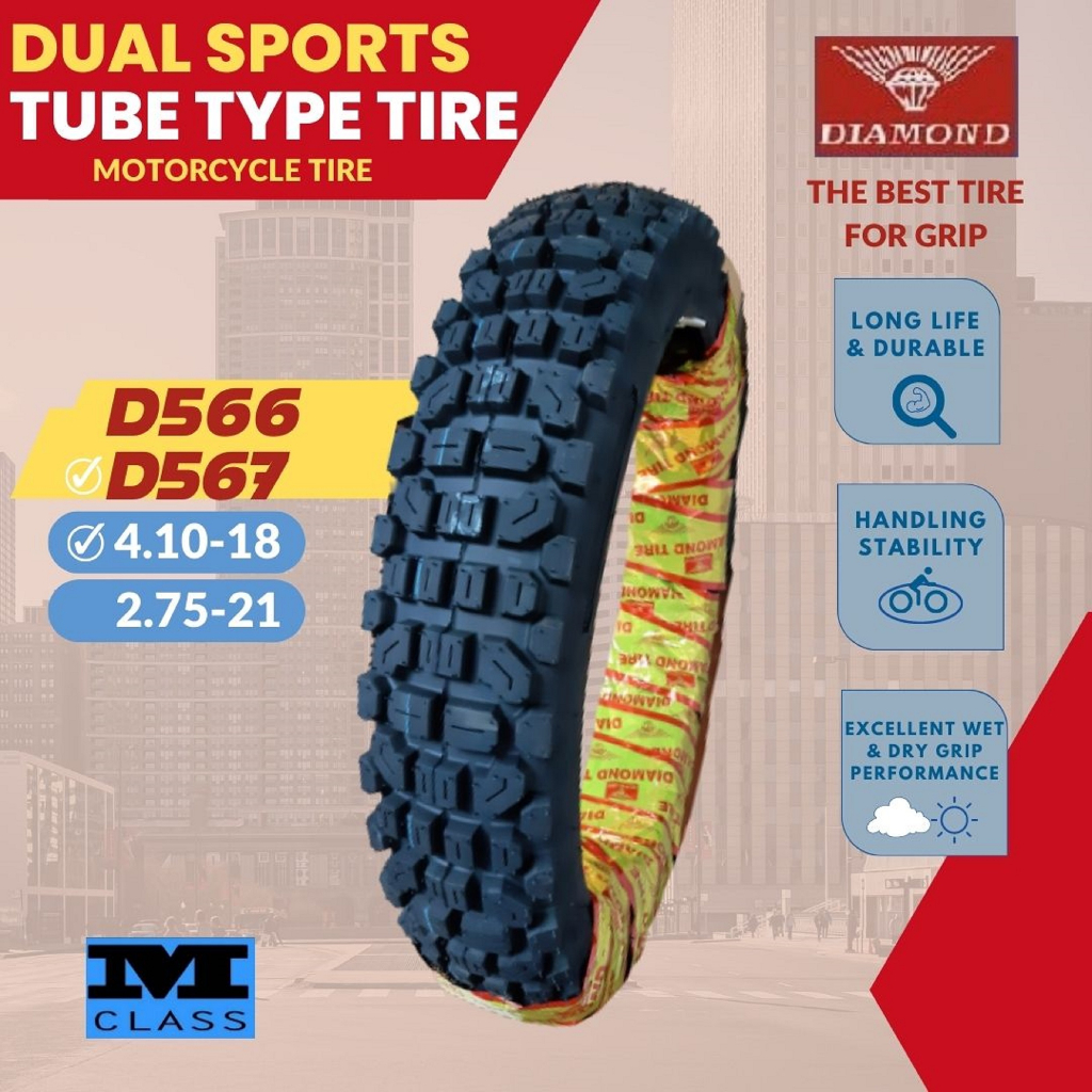 R18 D567 DUAL SPORTS MOTORCYCLE TIRE FOR XR200, CRF150L, XTZ125, KMX125