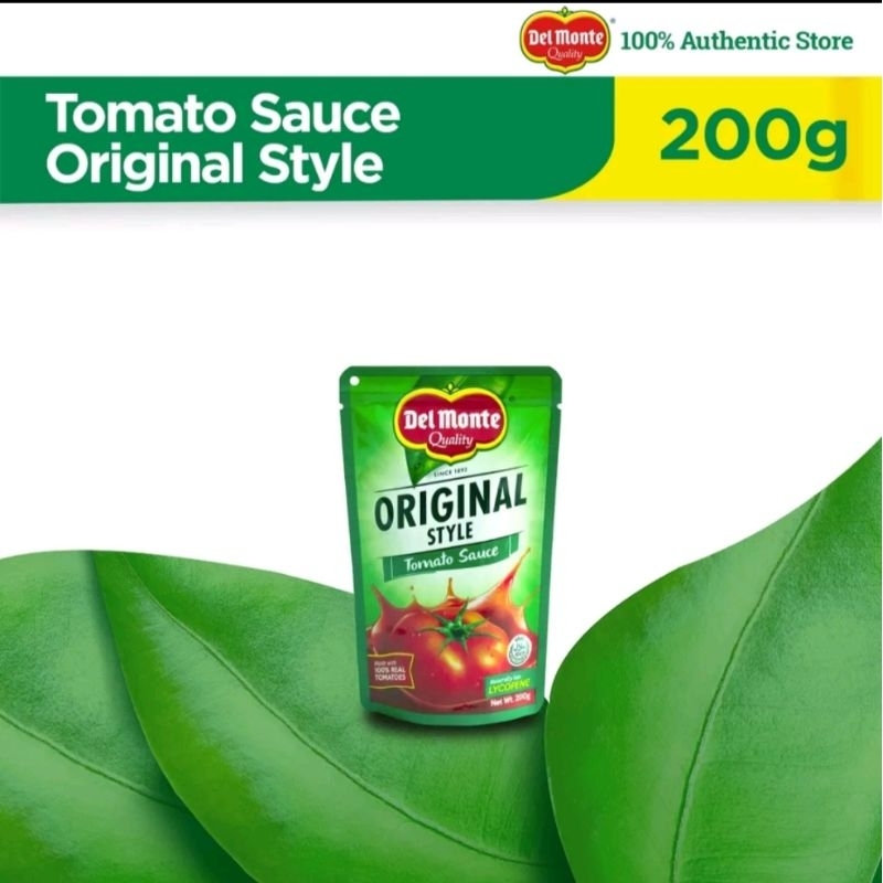DEL MONTE Tomato Sauce Original Style 200g Shopee Philippines