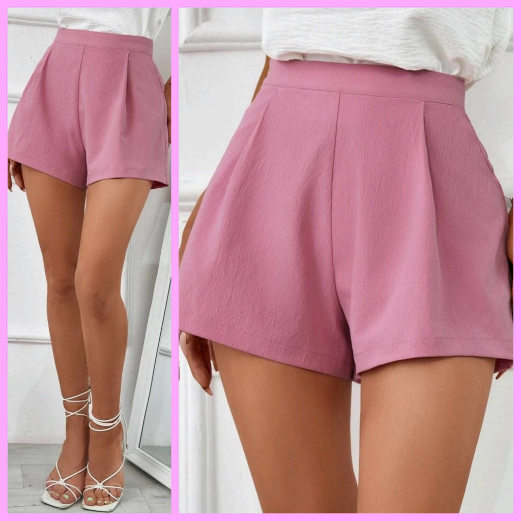 zen High Waist Wide Leg Pleats Shorts for Women XS to Large xs to