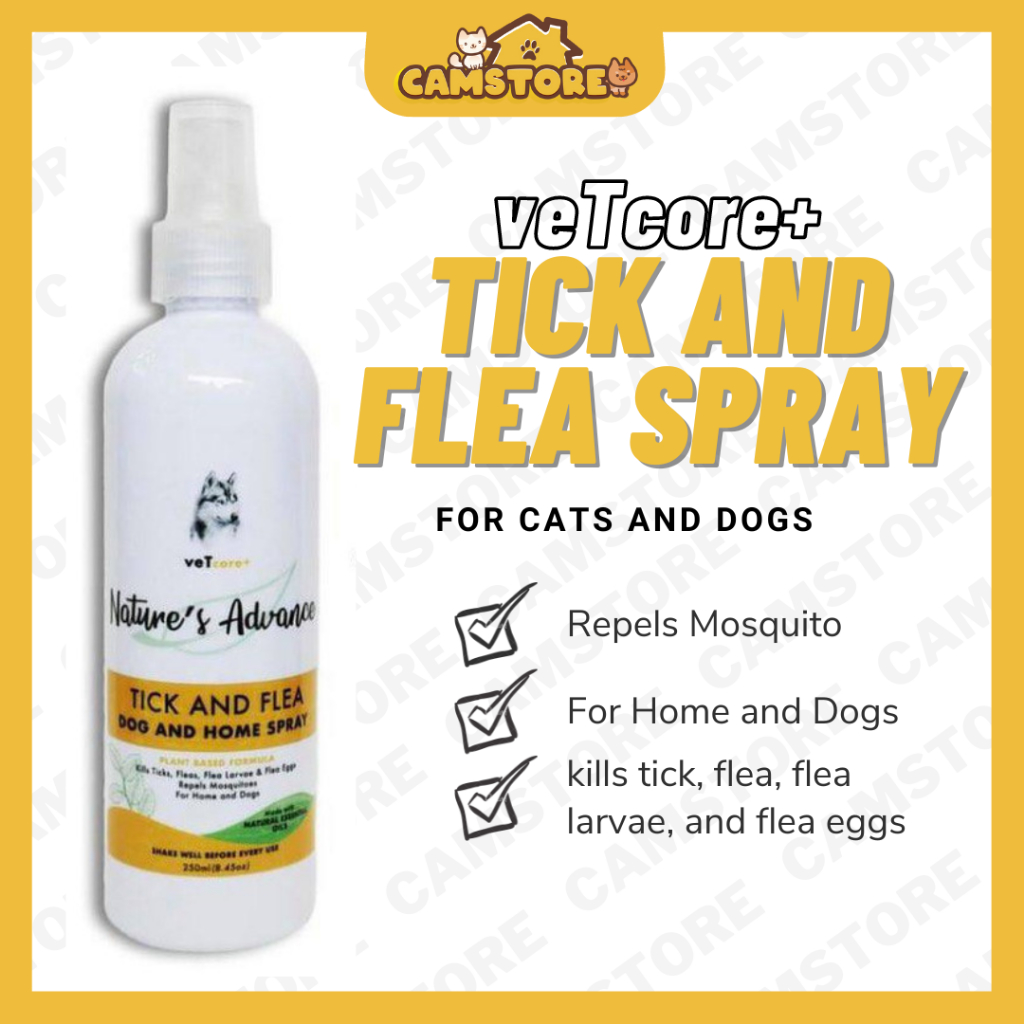 Vet Core+ Nature's Advance Tick and Flea Spray 250ml Shopee Philippines