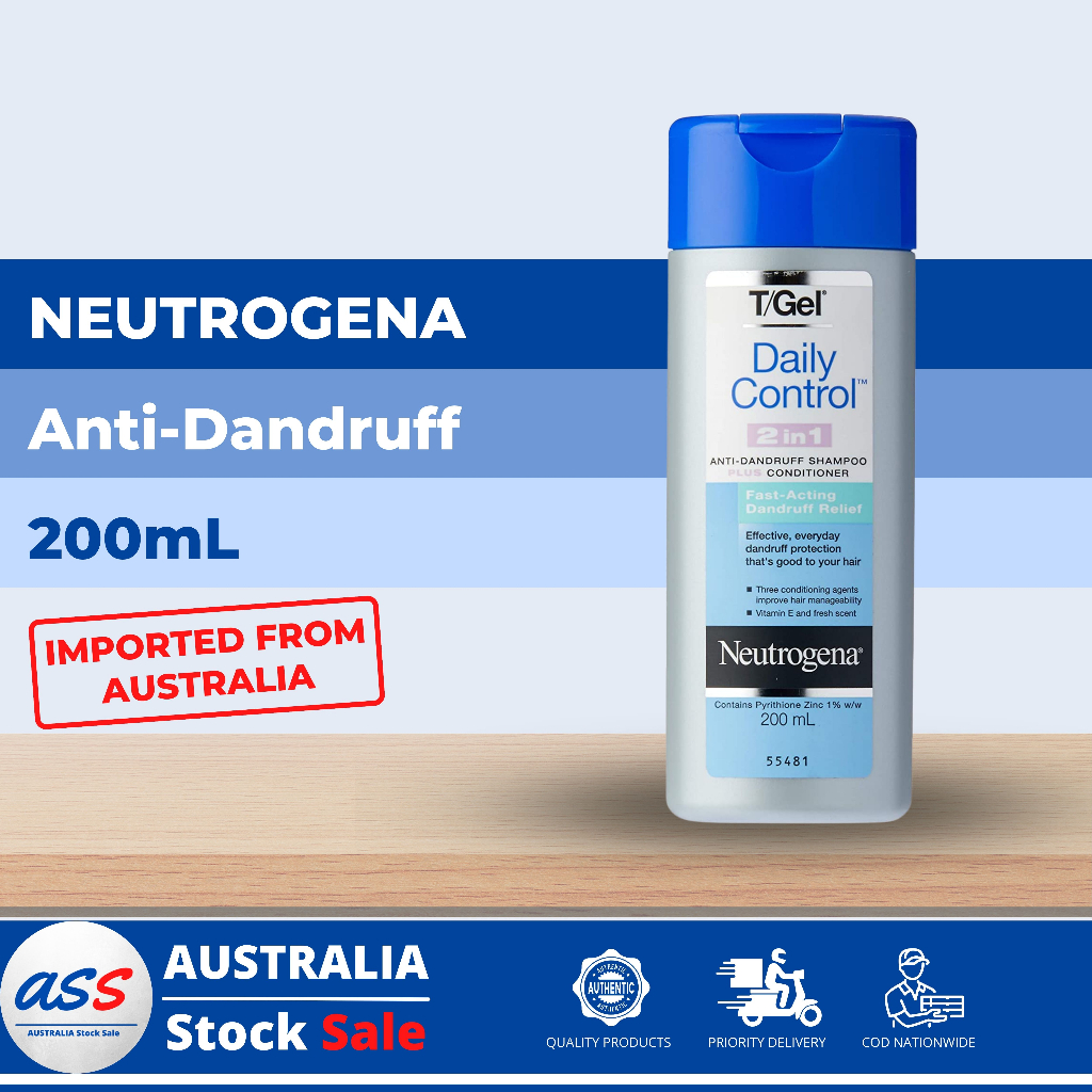 Neutrogena T/Gel Daily Control 2in1 AntiDandruff Shampoo Plus Conditioner (200mL) Shopee