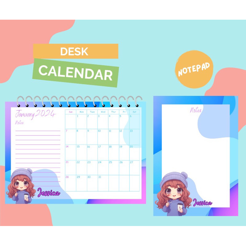 PERSONALIZED FLAT TABLE/DESK CALENDAR | Shopee Philippines