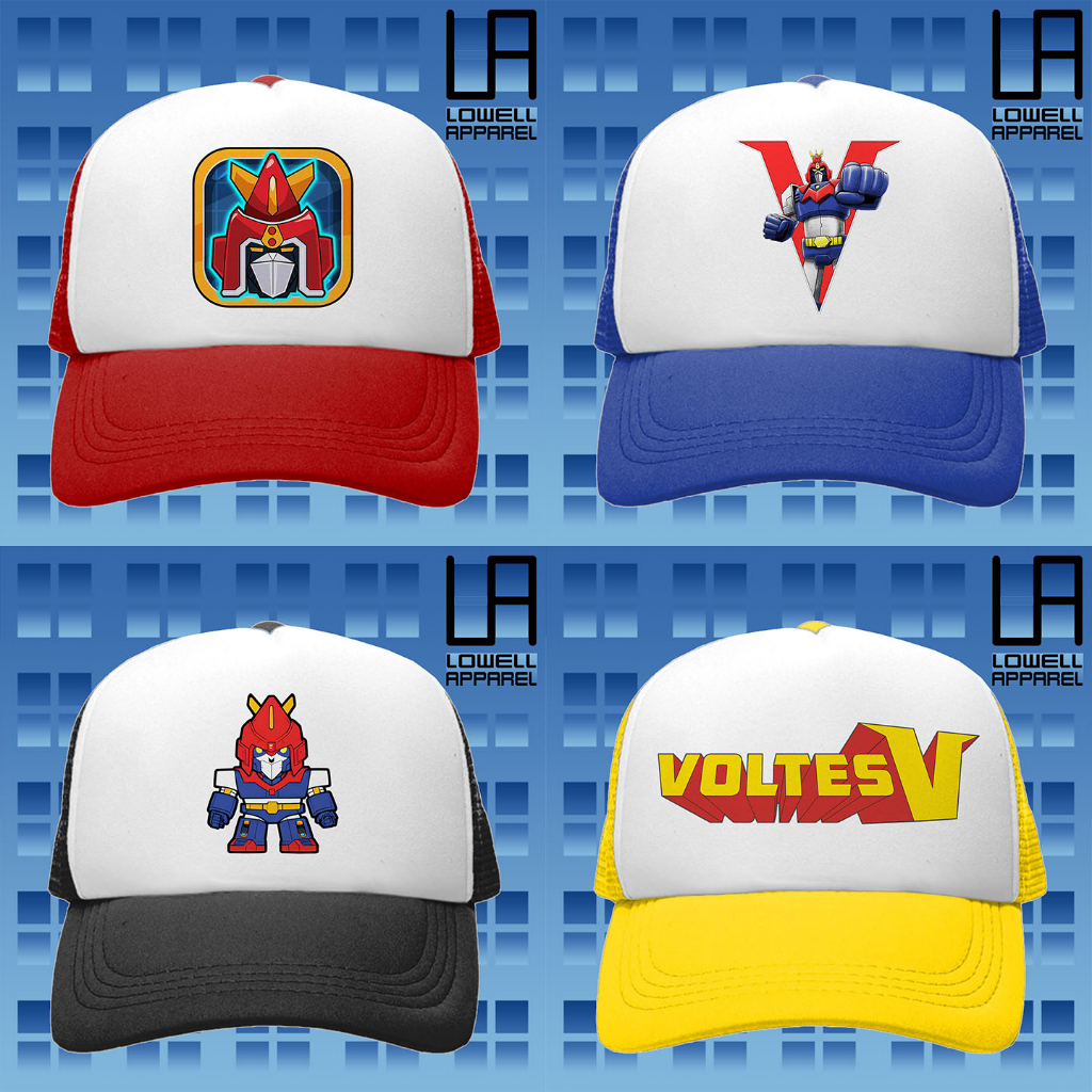 Voltes V Chibi Logo Anime Baseball Mesh Cap - Souvenir Collections Gift ...