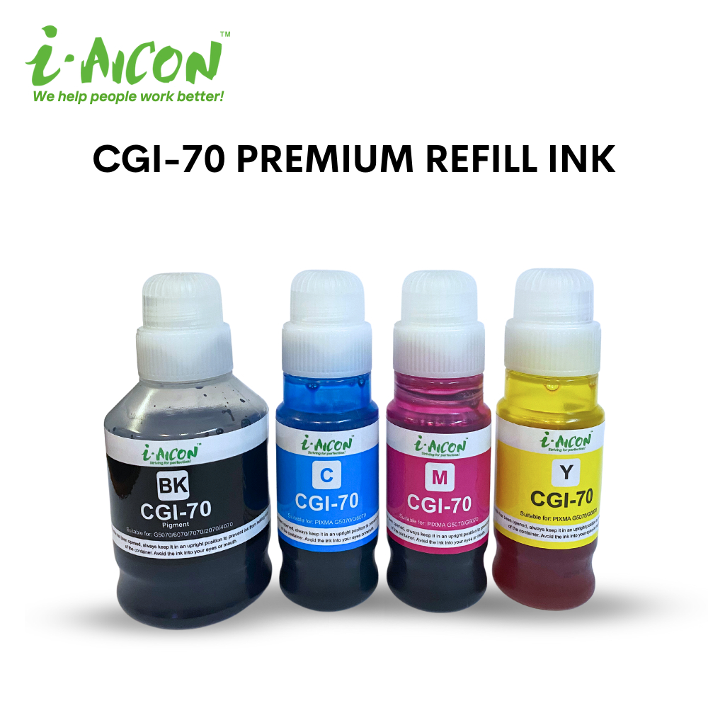 i-AICON GI-70 Ink for Canon PIXMA G2010/G2070/G6070 – Compatible Refill ...