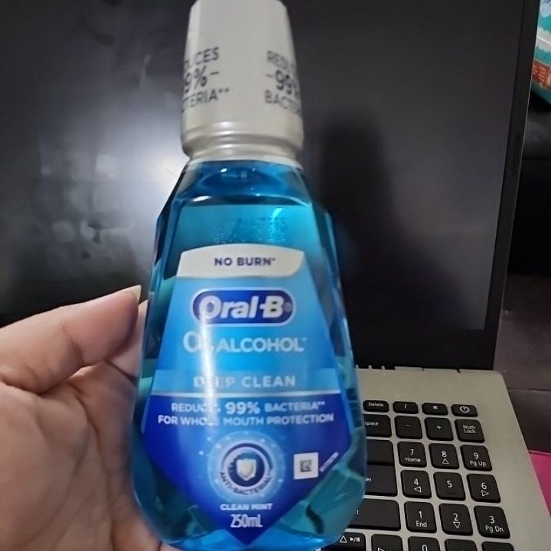 Oral B Deep Clean Mouthwash No Burn 500/250ml | Shopee Philippines