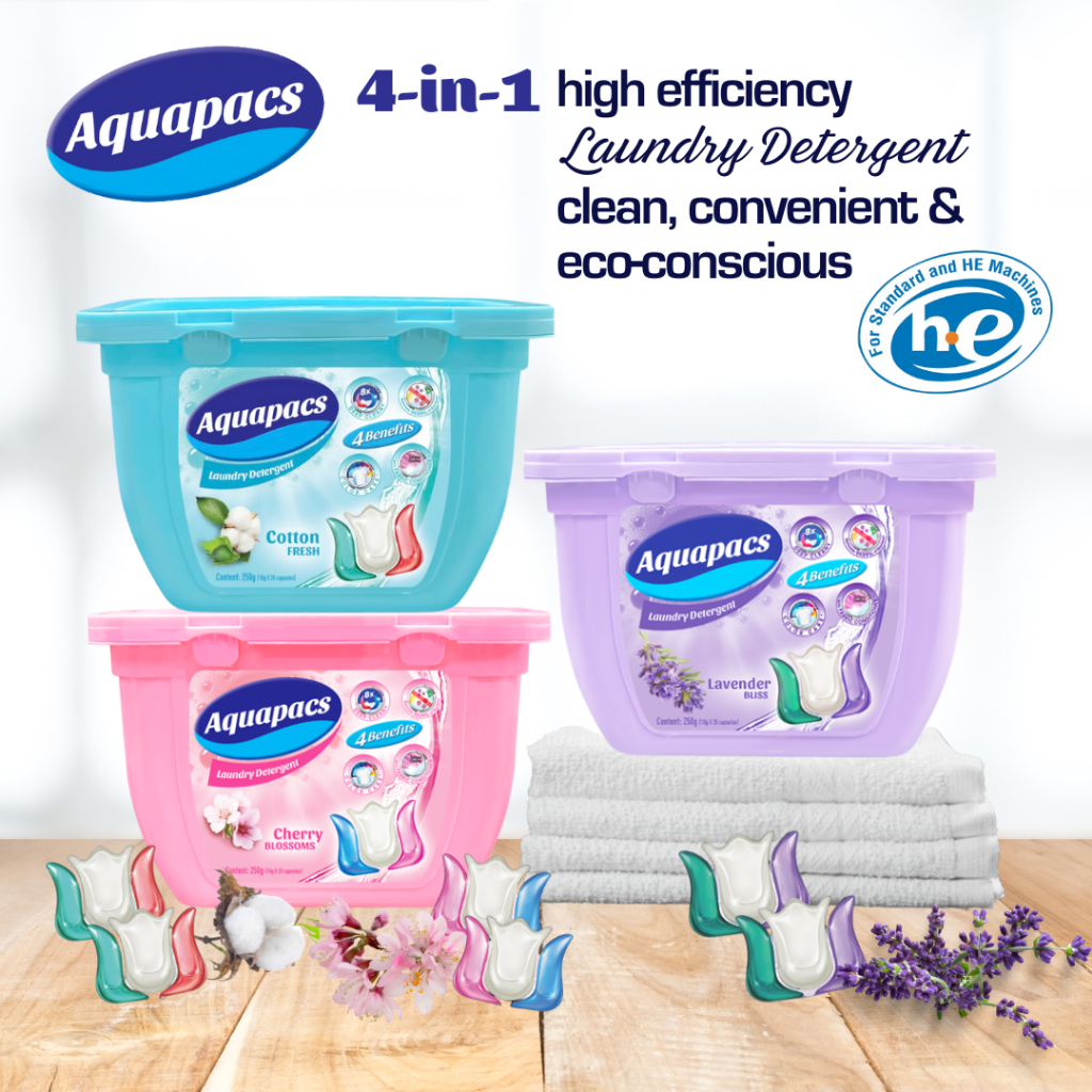 Aquapacs Laundry Detergent Capsules 250g Shopee Philippines