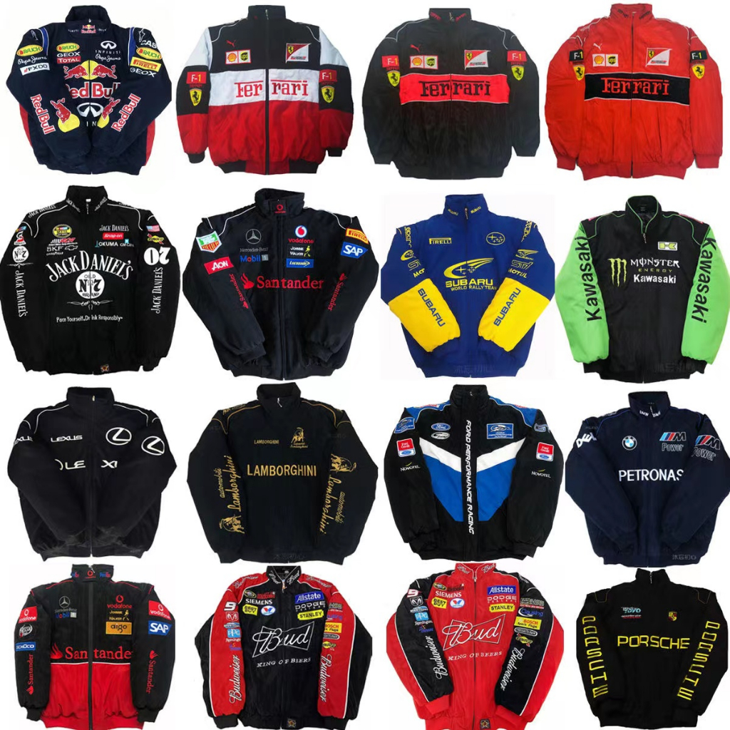 Racing suit F1 motorcycle cycling suit American embroidery vintage