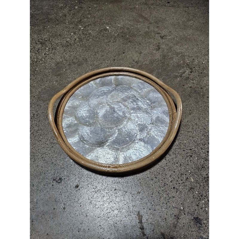 Native Rattan Capiz Tray | Shopee Philippines