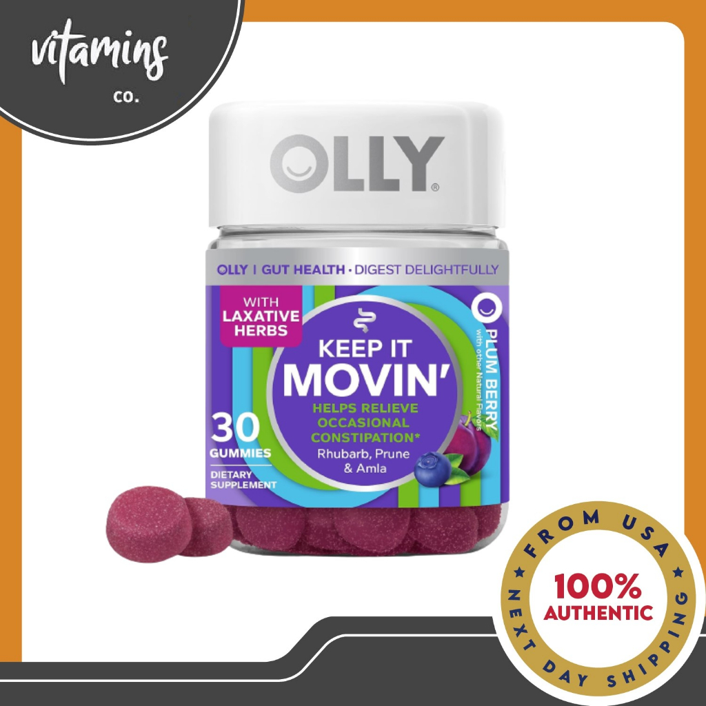 OLLY Keep it Moving Helps Relieve Constipation with Laxative Herbs (30