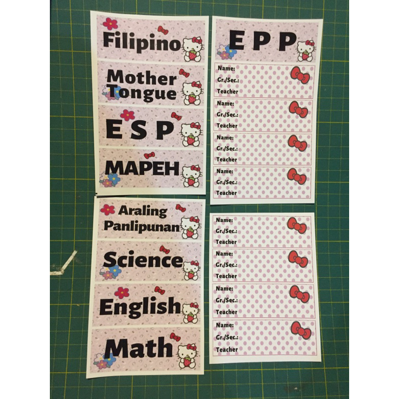 Subject Sticker | Hello Kitty Themed | Shopee Philippines