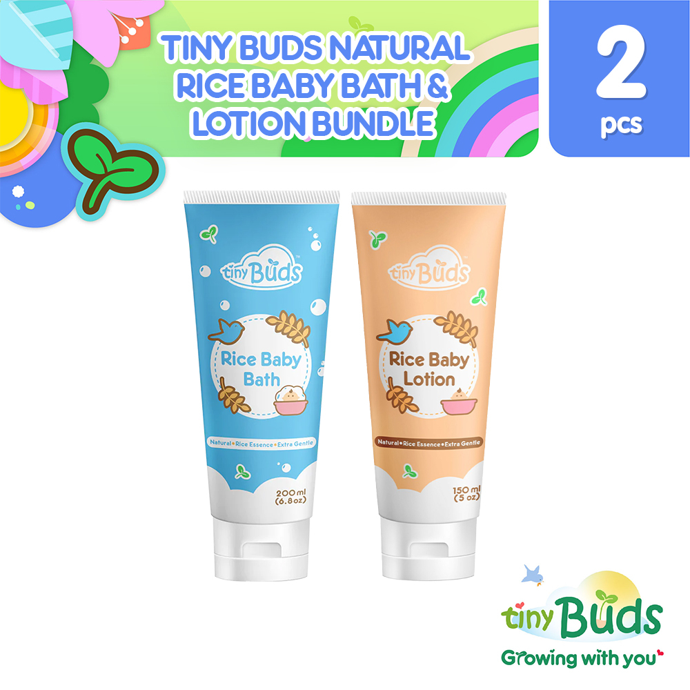 Tiny Buds Rice Baby Bath and Lotion Set | Shopee Philippines