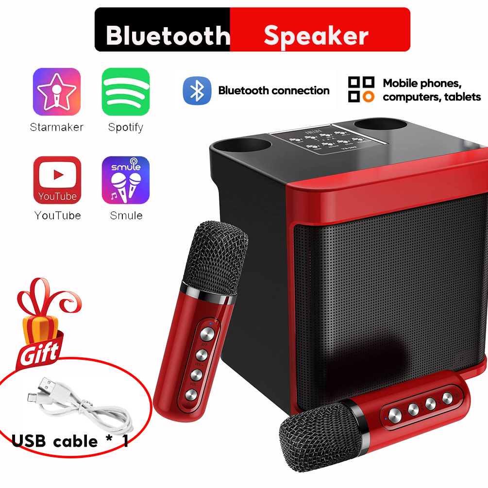 Mini portable speaker Karaoke bluetooth speaker with microphone