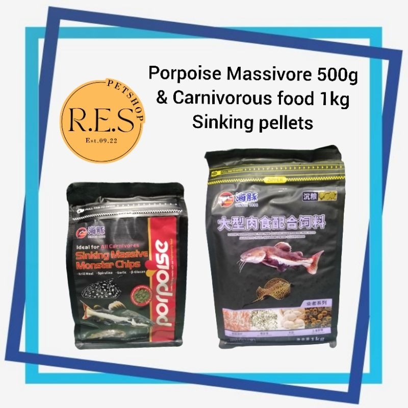 Fish Food Porpoise Carnivorous 1kg, Porpoise Massivore monster chips
