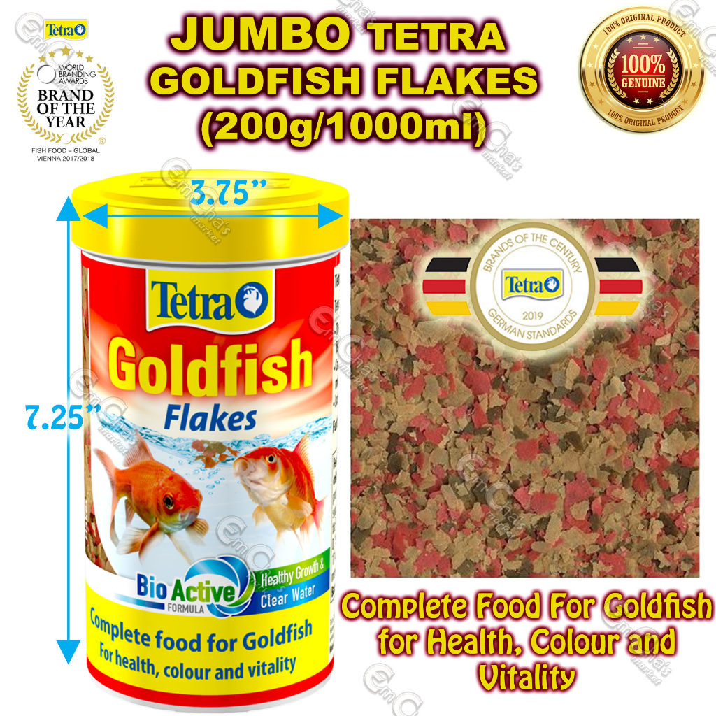 Tetra Goldfish Flakes Jumbo 200g/1000ml (ff) Fish Food Goldfish Food