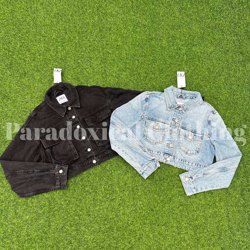 Zara Cropped Denim Jacket Paradoxical Clothing Shopee Philippines