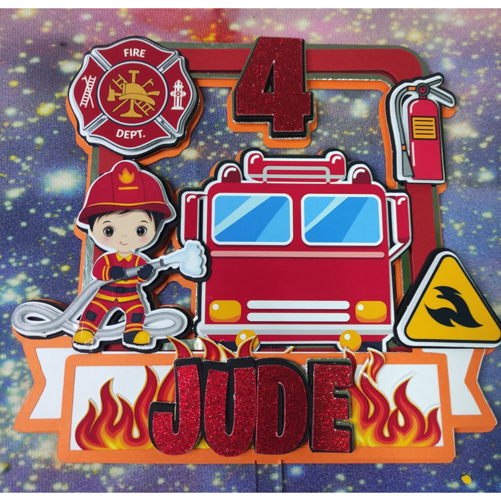 Firefighter Customized Cake Topper | Shopee Philippines