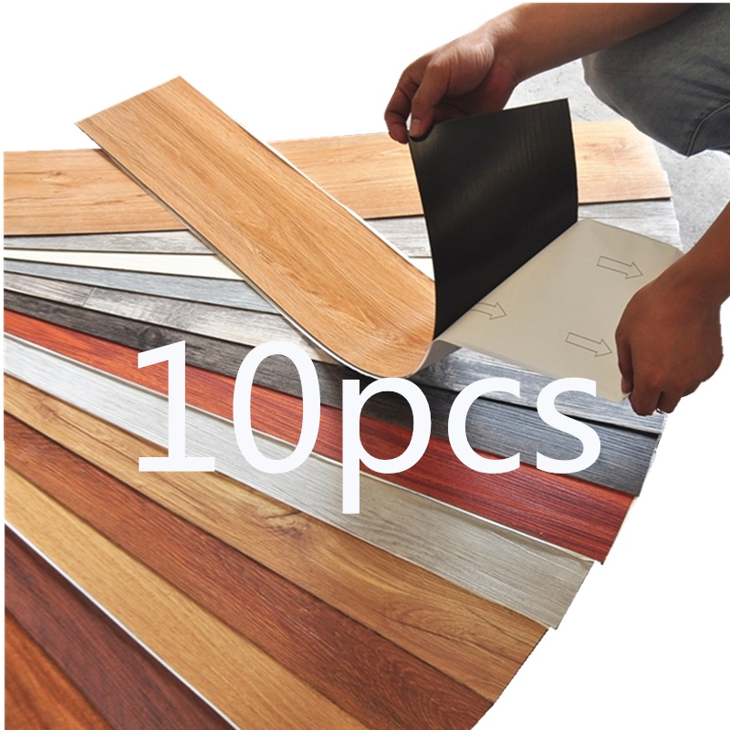 10pcs Vinyl Self Adhesive Floor Mat Sticker 3D Per Piece( 91.44* 15