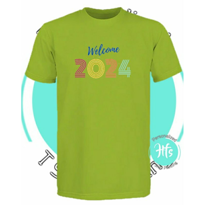 LUCKY COLOR OF THE YEAR 2024 SPRING GREEN NEWYEAR FAMILY PRINTED TSHIRT