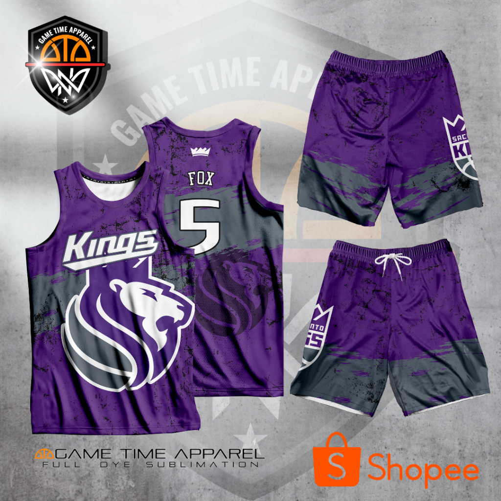 Sacramento Kings Jersey Sublimation GTA Custom J024 (NBA Kings