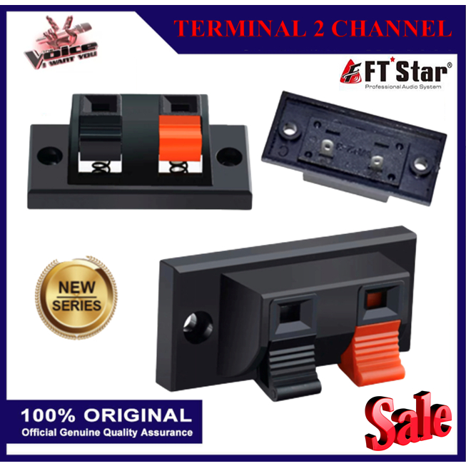 The TERMINAL 2 CHANNEL SPEAKER TERMINAL MONO THICK 2 PIN Plastic ...