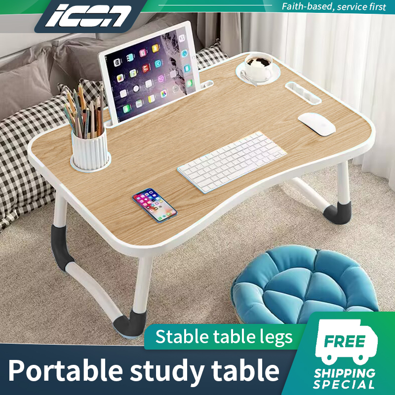 ICON Mini Desk Study Bed Table Foldable Wooden Computer Folding Table