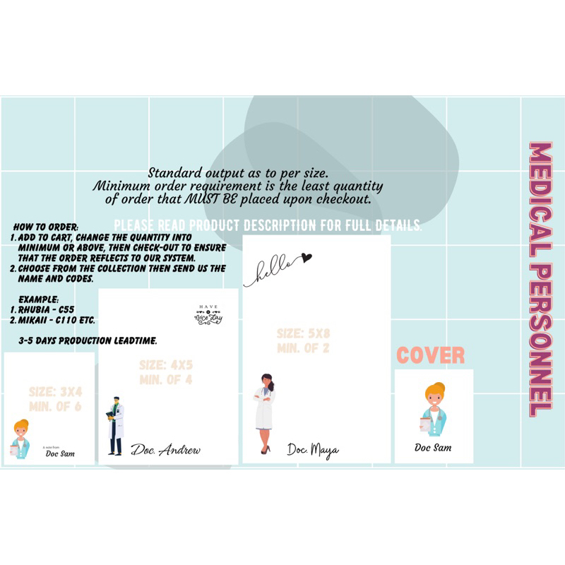 PERSONALIZED NOTEPADS Doctors, Nurses, Medical Personnel Chibis Shopee Philippines