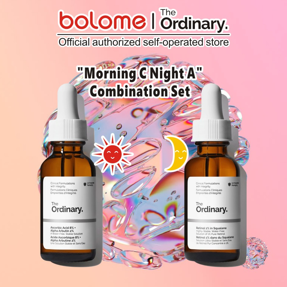 The Ordinary Vitamin C & Retinol Set / Morning Prevent & Night Correct /Repair & Antiaging