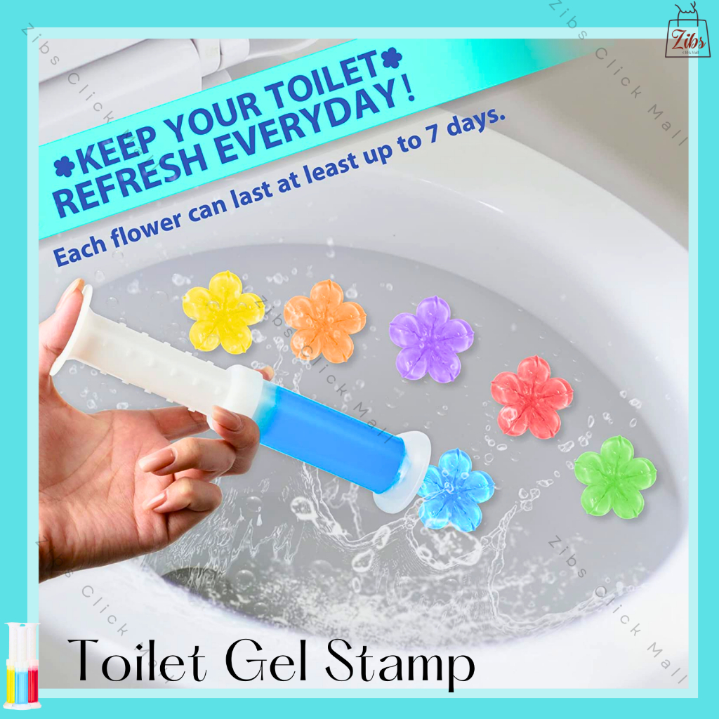 ZIBS Toilet Gel Toilet Bowl Deodorizer Flower Stamp Toilet Deodorizing