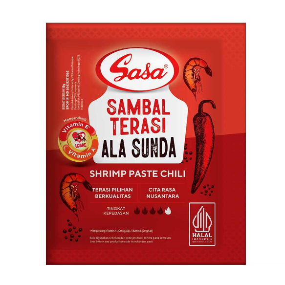 Sasa Indonesia Authentic Sambal Terasi Ala Sunda Original Indonesian Hot Chili Spicy Condiments 2504