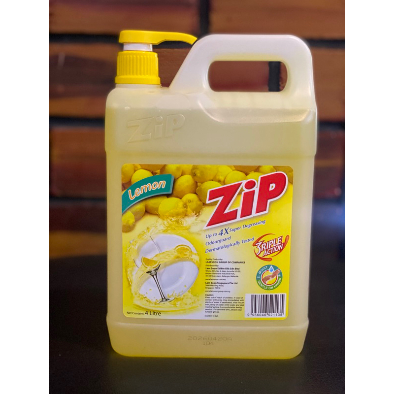 Zip Dishwashing Liquid Lemon 4L Shopee Philippines