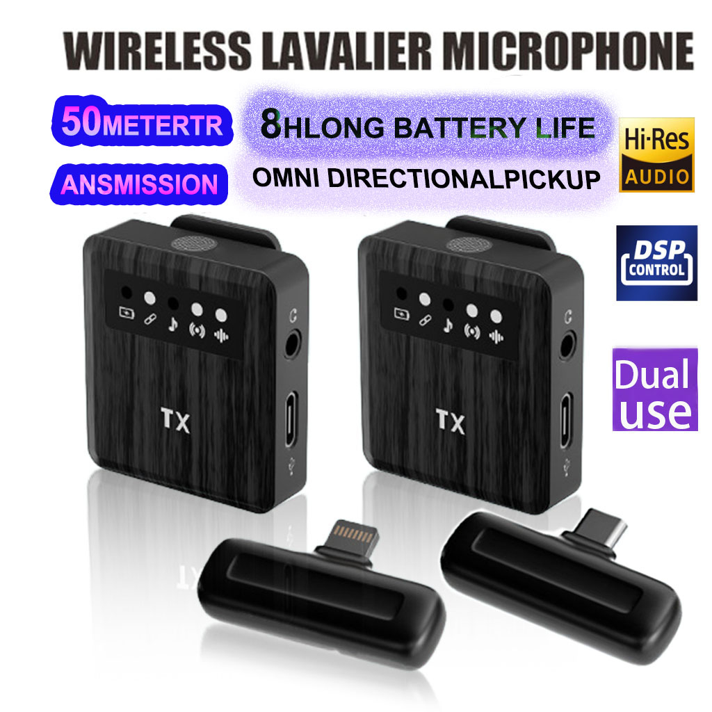 Wireless Microphone Professional Bluetooth Lapel Microphone 2.4G